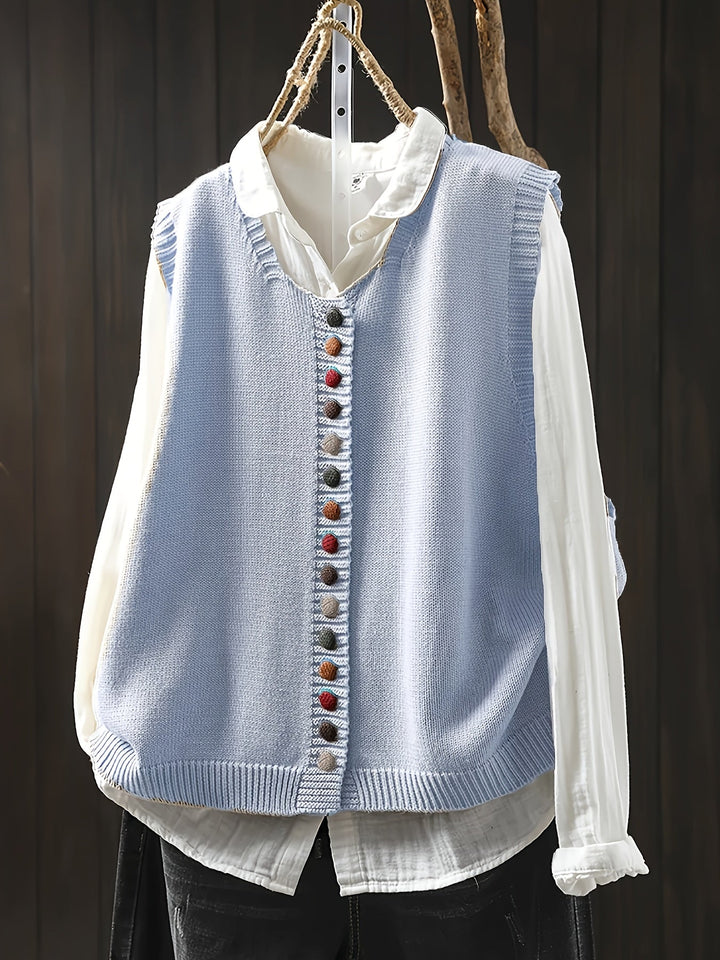 Sofia™ | Ærmeløs Strikket Vest