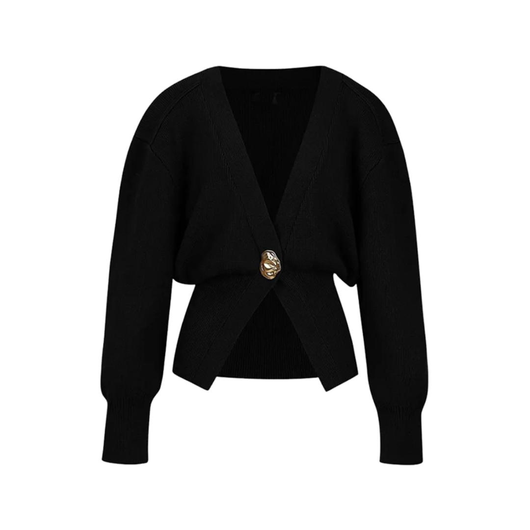 Flavie | Elegant Cardigan med Guldknap