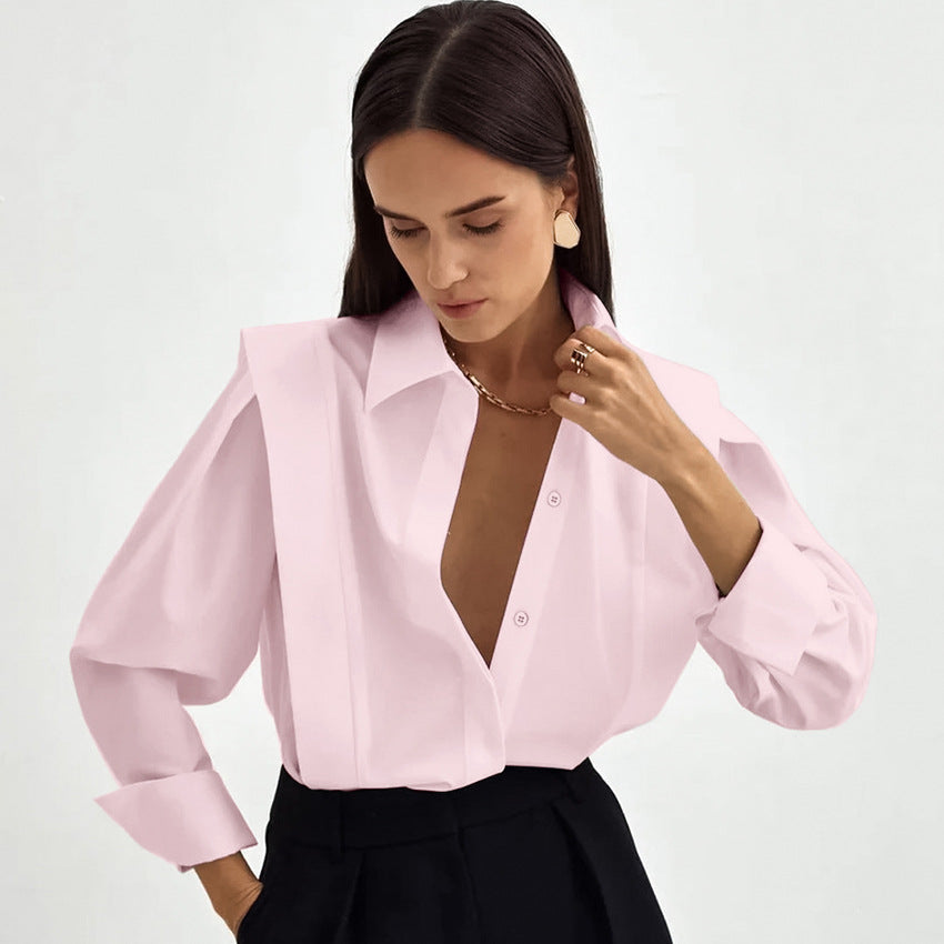 Camille | Oversize Knapbluse