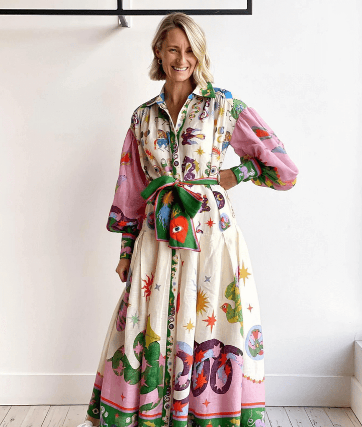 Solène | Elegant Italiensk Maxi Kjole